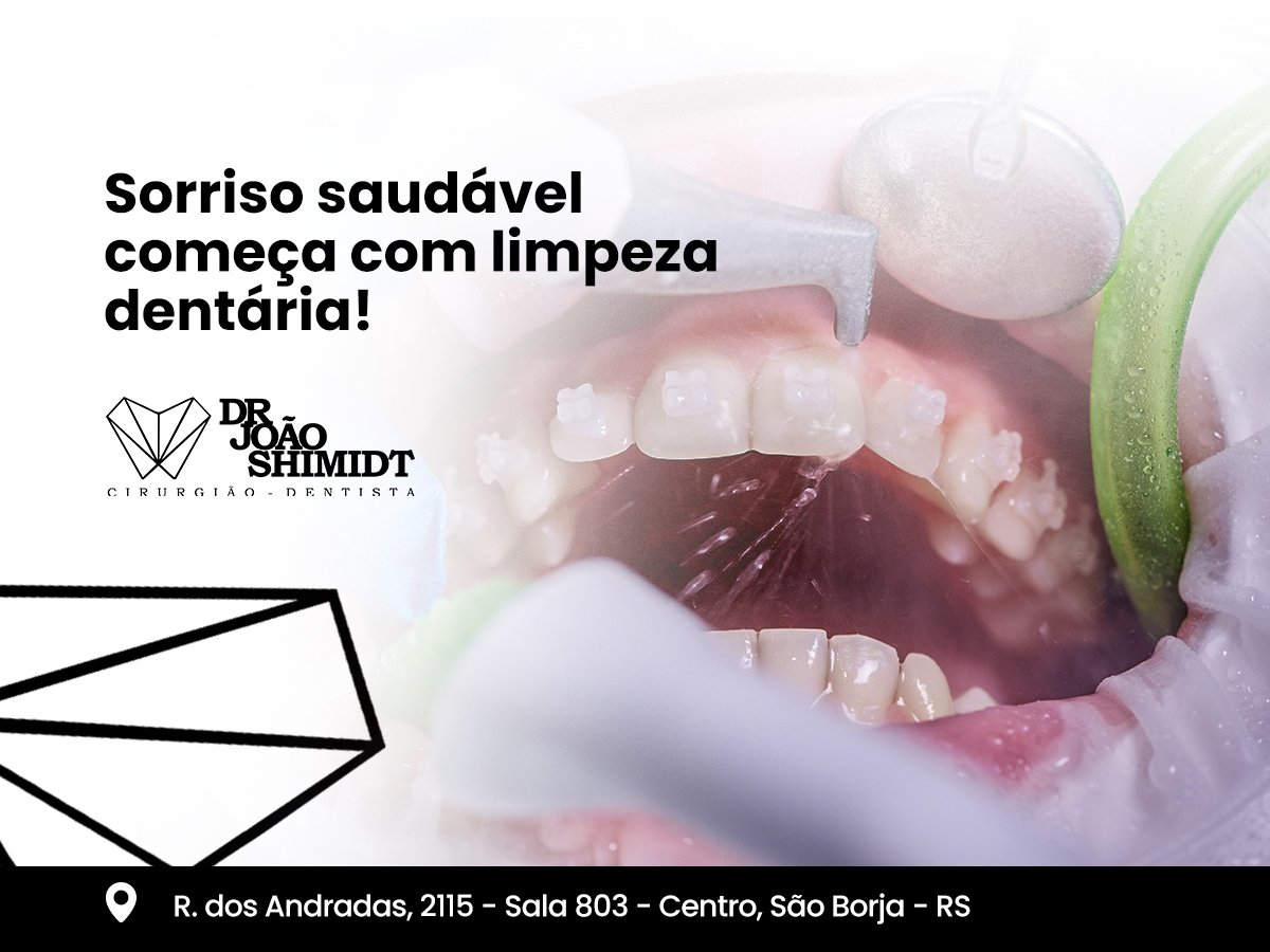 Sorriso saudável começa com limpeza dentária!